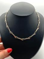 V829 Prachtige zilveren modernist ketting, Ophalen of Verzenden, X, Zilver, Zilver