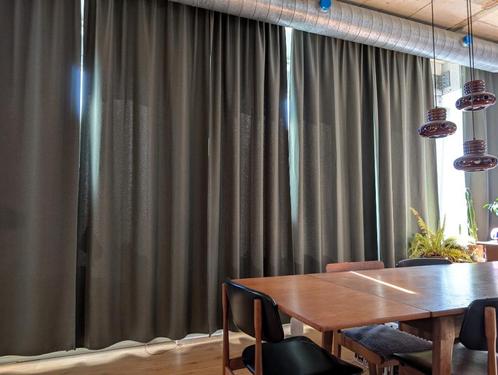 Verduisterende gordijnen donkergroen - ANNAKAJSA, Huis en Inrichting, Stoffering | Gordijnen en Lamellen, Zo goed als nieuw, 200 cm of meer