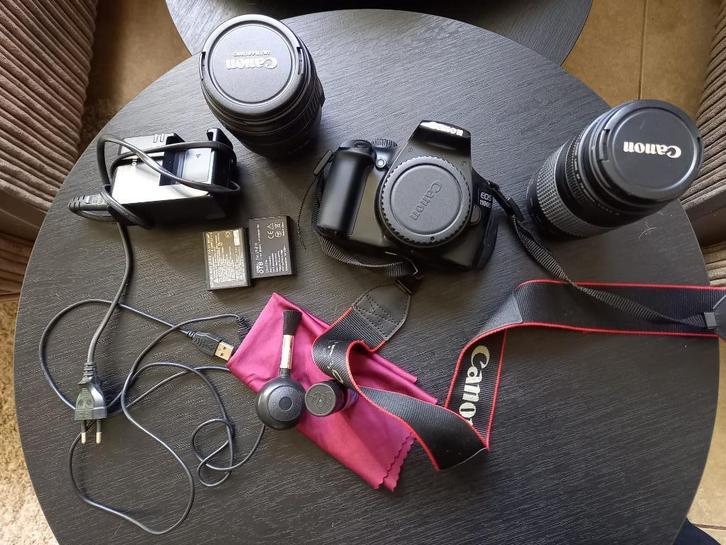 Canon 1100D met 2 lenzen en accessoires, Audio, Tv en Foto, Fotocamera's Digitaal, Gebruikt, Spiegelreflex, Canon, 8 keer of meer