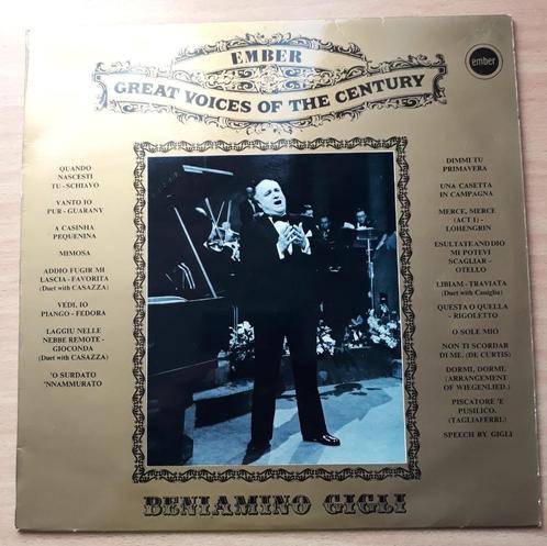 Great Voices Of The Century – Beniamino Gigli - Izgs, Cd's en Dvd's, Vinyl | Klassiek, Zo goed als nieuw, Opera of Operette, 12 inch