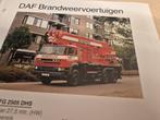 Brandweer wagen Daf 2500 hijskraan hoogwerker brochure izgst, Boeken, Ophalen of Verzenden, Zo goed als nieuw, Overige merken