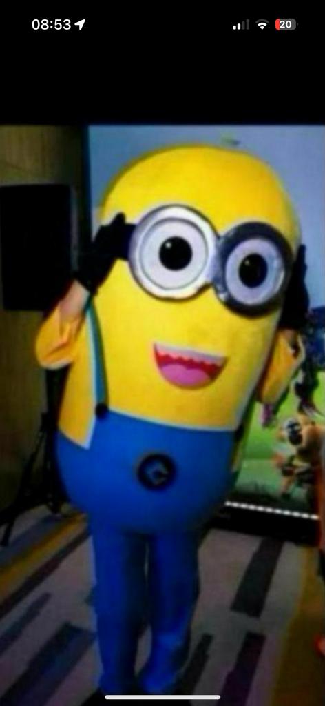 Mascotte Minion te huur inclusief acteur, Ophalen of Verzenden, Zo goed als nieuw, Overige