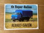 Renault Saviem Super-Galion Brochure Uniek, Ophalen of Verzenden, Gelezen