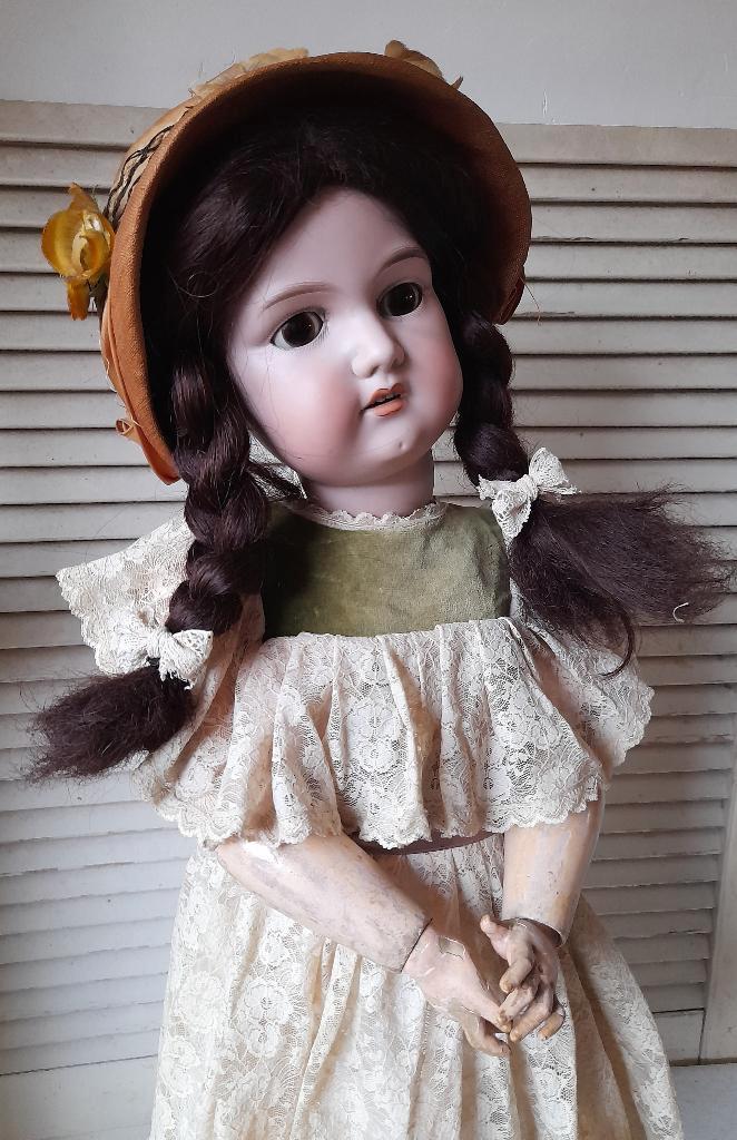 Grote antieke pop, A14M armand marseille, 74 cm, Verzamelen, Poppen, Zo goed als nieuw, Pop, Ophalen