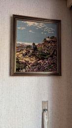 Schaapskooi op de heide geborduurd schilderij, Ophalen of Verzenden