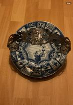 antiek porselein bord met zilveren hengsel, Ophalen