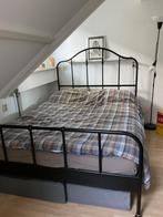 Tweepersoonsbed, Huis en Inrichting, Ophalen, Gebruikt, Zwart, Tweepersoons