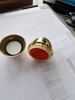 Vintage Zegelstempel met Gouden Houder, Ophalen of Verzenden