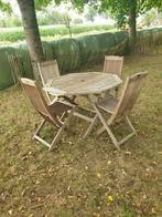 Teakhouten tuinset, Tuin en Terras, Ophalen, Gebruikt, Rechthoekig