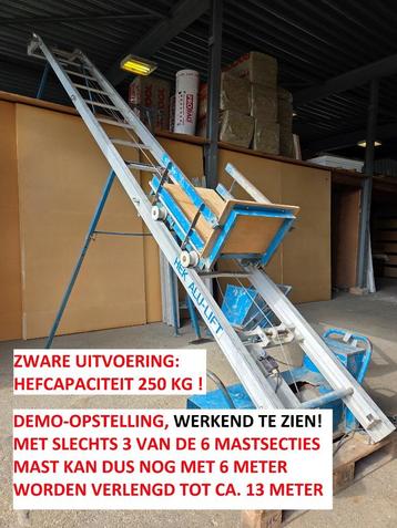Ladderlift hefverm. 250 kg! - daklift - pannenlift 13M  beschikbaar voor biedingen