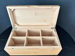 Theedoos met 6 vakken, Ophalen of Verzenden, Nieuw, Overige houtsoorten, Minder dan 50 cm