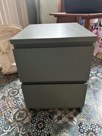 Ikea groen nachtkastje ladekast Malm nieuw