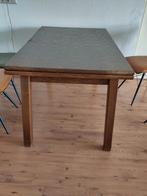 Houten uitschuifbare Eettafel, Huis en Inrichting, Tafels | Eettafels, Ophalen, Vintage, Vier personen, Rechthoekig