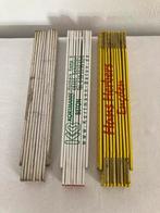 3 Duimstokken - 2 Meter, Doe-het-zelf en Verbouw, Meetapparatuur, Ophalen of Verzenden, Gebruikt, Afstand