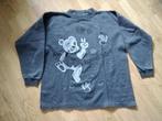 Grijze trui met teddybeer print, Ophalen, Zo goed als nieuw, Maat 38/40 (M), Grijs
