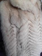 Zalmroze echte dikke  FOX  bontjas bont jas bontmantel XL, Ophalen of Verzenden, Gedragen, Maat 46/48 (XL) of groter, Roze