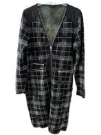 CLAUDIA STRATER lange (vest) jas jurk zwart Tartan maat 44, Verzenden, Zwart, Maat 42/44 (L), Zo goed als nieuw