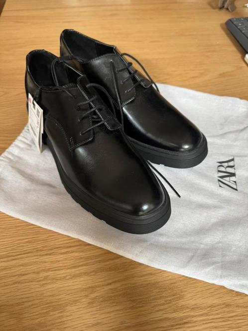 ZARA Black Derby Shoes / Size 40 / Brand New, Kleding | Heren, Schoenen, Nieuw, Veterschoenen, Zwart, Ophalen of Verzenden