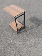 Bedtafel / Bijzettafel met Wieltjes, Huis en Inrichting, Minder dan 55 cm, Gebruikt, Modern, Rechthoekig