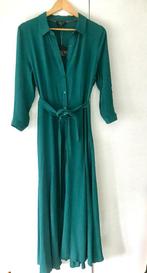 ZILCH Maxi lange jurk viscose petrol M ceintuur, Maat 38/40 (M), Verzenden, Zo goed als nieuw, Zilch