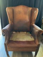 Schaapslederen fauteuil, Huis en Inrichting, Fauteuils, Ophalen, Gebruikt, 50 tot 75 cm, Leer