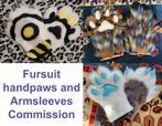 Fursuit handpaws and armsleeves commission, Hobby en Vrije tijd, Overige Hobby en Vrije tijd, Ophalen of Verzenden, Zo goed als nieuw