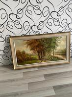 Schilderij van een landschap met bomen, Antiek en Kunst, Kunst | Schilderijen | Klassiek, Ophalen of Verzenden