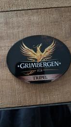 Taplens grimbergen tripel, ovaal 2 stuks, Ophalen of Verzenden, Nieuw, Reclamebord, Plaat of Schild, Overige merken