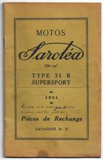 Sarolea 31 B Supersprt 1931 pieces rechange onderdelenlijst, Ophalen of Verzenden, Overige merken