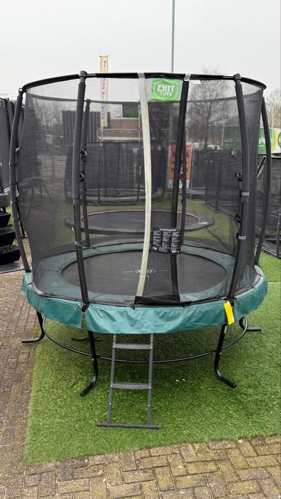Showmodel Exit 253 cm Lotus Premium met net opruiming, Kinderen en Baby's, Speelgoed | Buiten | Trampolines, Zo goed als nieuw