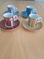 Espresso kopjes met artistiek design, Huis en Inrichting, Keuken | Servies, Ophalen of Verzenden, Zo goed als nieuw, Overige stijlen
