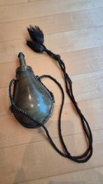 Antieke veldfles met koord, Ophalen of Verzenden