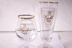 2 Amstel gold glazen-hoog en bol. Zie foto's., Verzamelen, Glas en Borrelglaasjes, Ophalen of Verzenden, Zo goed als nieuw, Bierglas
