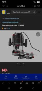Parkside performance bovenfrees 1 keer gebruikt, Doe-het-zelf en Verbouw, Gereedschap | Freesmachines, Ophalen of Verzenden, Bovenfrees