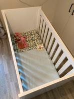 Super stevig ledikant wit van TWF, Ophalen, Gebruikt, Minder dan 140 cm, Matras