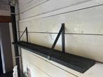 Zwarte Wandplank met Leren Banden - Nieuw, Huis en Inrichting, Woonaccessoires | Wandplanken en Boekenplanken, Ophalen, Nieuw