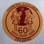 Oude sticker.  HARMONIE EXCELSIOR. Zeilberg. 60 jaar., Ophalen of Verzenden, Zo goed als nieuw, Overige typen