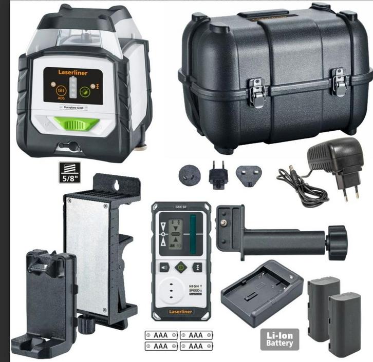 Laserliner Duraplane G360RX Groene Lijnlaser (bon aa - Nieuw, Doe-het-zelf en Verbouw, Meetapparatuur, Nieuw, Overige meters, Ophalen