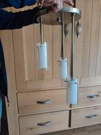 rvs en glas lampen, Huis en Inrichting, Lampen | Hanglampen, Ophalen, Zo goed als nieuw