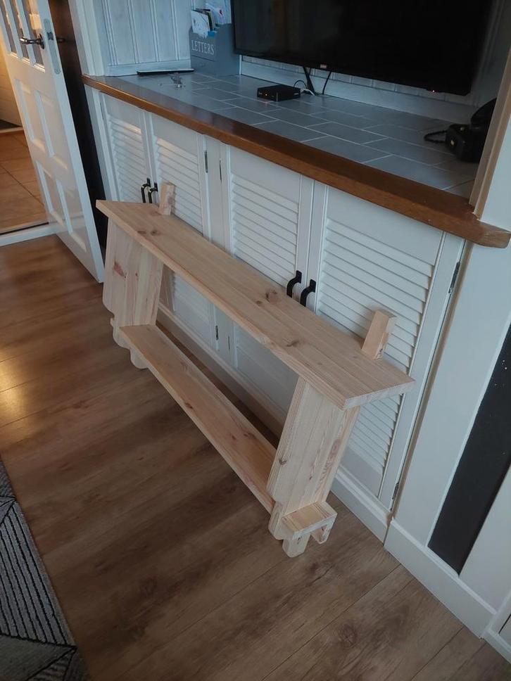 Massief Houten Wandrek - Handgemaakt, Huis en Inrichting, Tafelonderdelen, Nieuw, Tafelblad, 50 tot 100 cm, Minder dan 50 cm, Rechthoekig