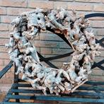 Grote decoratieve houten krans, 60 cm, Huis en Inrichting, Woonaccessoires | Kransen, Ophalen of Verzenden, Zo goed als nieuw