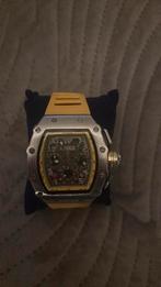 Horloge design, Sieraden, Tassen en Uiterlijk, Horloges | Heren, Overige merken, Staal, Polshorloge, Kunststof