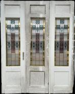 3 -delige set glas in lood deuren jugendstil 244x189cm., Ophalen