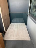 Salontafel van wit wash houten salon tafel, Huis en Inrichting, Tafels | Salontafels, Ophalen, Gebruikt, 100 tot 150 cm, 50 tot 100 cm