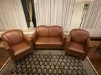 Chesterfield retro Fauteuil set & 2-persoons bank, Huis en Inrichting, Fauteuils, Gebruikt, Ophalen of Verzenden, Leer, 75 tot 100 cm