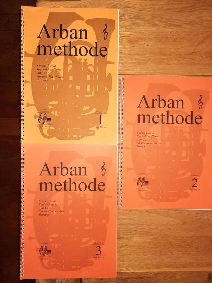 lesboeken trompet etc: Arban Methode 1, 2, 3 – G Clef, Muziek en Instrumenten, Bladmuziek, Zo goed als nieuw, Les of Cursus, Overige genres