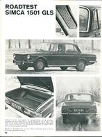 Autovisie test Simca 1501 GLS 1967, Ophalen of Verzenden, Gelezen, Overige merken