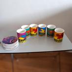 6x Corneille mokken en 6x onderzetters, Huis en Inrichting, Keuken | Servies, Gebruikt, Overige typen, Ophalen of Verzenden, Overige stijlen