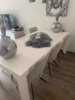 Hoogglans Witte Eettafel 220x110, Huis en Inrichting, Tafels | Eettafels, Ophalen, Kunststof, 100 tot 150 cm, 200 cm of meer