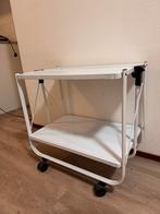 Witte tafel trolley, Huis en Inrichting, Tafelonderdelen, Ophalen, Minder dan 50 cm, 50 tot 100 cm, Zo goed als nieuw